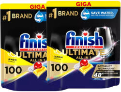 Finish INGYENES SZÁLLÍTÁS - Finish Powerball Ultimate All in 1 mosogatógép-kapszula, lemon (2x100 db)