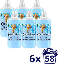 Coccolino Blue Splash öblítőkoncentrátum (6x1450 ml) + AJÁNDÉK szárítókendő