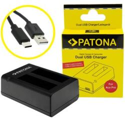 Patona USB dupla töltő Insta360 Ace / Ace Pro-hoz USB-C kábellel (PT-1470)
