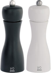 Peugeot Set de sare și moară de piper TAHITI 15 cm, alb/negru, lemn de fag, Peugeot (PG224260)