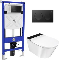 Major&Maker Deluxe B + Coral Black zuhanyzó wc kerettel függő perem nélkül fehér 4020FBS200302B (4020FBS200302B)