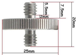 Caruba RVS 1/4" 1/4" male adapter (D44479)