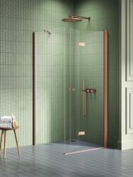 NEW TRENDY New Soleo Copper Brushed zuhanykabin 120x100 cm négyszögletes réz csiszolt/átlátszó üveg K-2074