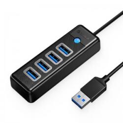 ORICO 4x USB 3.0 Hub fekete (PW4U-U3-015-BK) (19596)