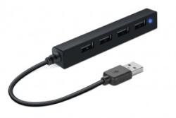 SPEEDLINK Snappy Slim 4 portos USB 2.0 Hub fekete (SL-140000-BK) (19620)