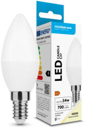 Modee Lighting LED Izzó Gyertya (Candle) 7W E14 200° 4000K (700 lumen) ERP (ML-C4000K7WN)