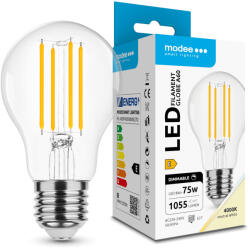Modee LED Izzó Filament A60 8W E27 360° 4000K (1055 lumen) dimm. ERP (ML-A60F4000K8WE27D)