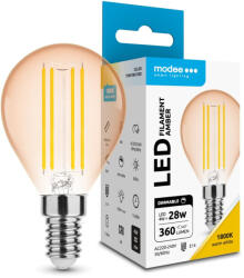 Modee LED Filament Amber Globe Mini G45 4W E14 320° 1800K (360 lumen) dimm (ML-G45FA1800K4WE14D)