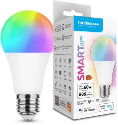 Modee LED Smart (Tuya Wi-Fi) Globe (Gömb) A60 9, 4W E27 180° RGB (806 lumen) (MSL-G9-4WE27RGB)