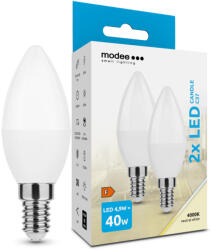 Modee Lighting LED Izzó Gyertya (Candle) 4, 9W E14 200° 4000K (470 lumen) ERP B2 (ML-C4000K4-9WB2)