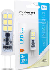 Modee Lighting LED Izzó G4 Üveg AC-DC 12V 2W 4000K (190 lumen) ERP B1 (ML-G4GC4000K2WB1)
