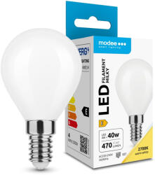 Modee LED Izzó Filament Milky G. Mini G45 4W E14 360° 2700K (470 lumen) ERP (ML-MG45F2700K4WE14)