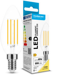 Modee LED Izzó Filament Gyertya C35 7W E14 360° 2700K (806 lumen) ERP (ML-CF2700K7WE14)