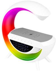 5W RGB újratölthető asztali lámpa beépített vezeték nélküli telefontöltővel és hangszóróval MasterLED (LEDM 8977)