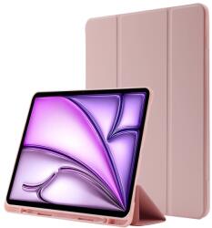  LEATHER Capac cu balamale pentru Apple iPad Air 13 2026 / 2025 / 2024 roz deschis