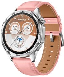 LEATHER Curea de piele pentru Huawei Watch GT 5 Pro 46mm roz