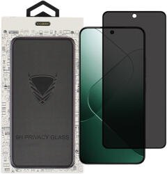 Xiaomi 14 5G üvegfólia, tempered glass, előlapi, edzett, hajlított, fekete kerettel, betekintés védelemmel, OG Privacy prémium