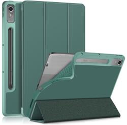  Husă LEATHER PIELE pentru Lenovo Tab P12 verde