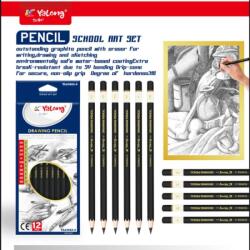 Yalong Stationery Grafitceruza készlet művszi 5H-5B 12 db/készlet Yalong Art (YL83022-2)