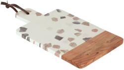 Kave Home Fehér terrazzo tálalódeszka Kave Home Temira 35, 5 x 20, 5 cm (LF-AA7955PR05)