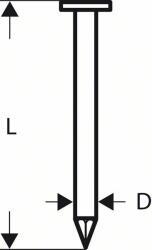 Bosch Köröm - szalagos, kerek fejjel SN21RK 75 2, 8 mm, 75 mm, fényes, sima (2608200029)