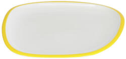 Kave Home Fehér és sárga porcelán tányér Kave Home Odalin (LF-AA8405K05)