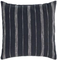 Kave Home Fekete pamut párnahuzat fehér csíkokkal Kave Home Adalgisa 45 x 45 cm (LF-AA8978J01)