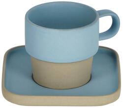 Kave Home Kék porcelán csésze és csészealj Kave Home Midori 180 ml (LF-AA8152K26)