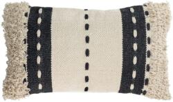 Kave Home Bézs fekete pamut párnahuzat Kave Home Agripa 30 x 50 cm (LF-LH0316J33)