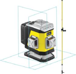 Nivel System Keresztlézer 3×360° kék sugárral CL3B készlet (CL3BSet1)
