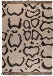 Dutchbone Bézs, kézzel szőtt gyapjúszőnyeg DUTCHBONE AYAAN 170 x 240 cm afrikai motívummal (6100031)