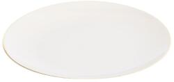 Kave Home Taisia fehér porcelán desszert tányér arany peremmel Ø 21 cm (LF-AB0044K05)