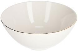 Kave Home Fehér porcelán Kave Home Taisia tál arany peremmel Ø 24, 5 cm (LF-AB0045K05)