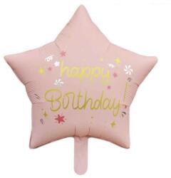 Balloons4party Balon folie stea roz Happy Birthday 45 cm - articole-petreceri - 19,99 RON