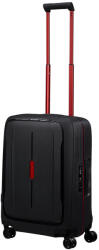 Samsonite ESSENS négykerekű, fekete-piros csatos kabinbőrönd 55 cm 146909
