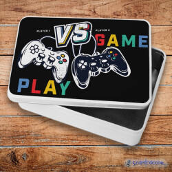 Playstation Player 1 vs Player 2 fém szendvicsdoboz (tároló doboz)