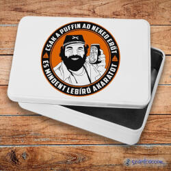 Bud Spencer: "Csak a puffin. . . " fém szendvicsdoboz (tároló doboz)