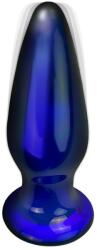 ToyJoy Dop Anal The Shining Buttocks, 5 Moduri Vibratii, 5 Intensitati, Sticla, 11 cm, Albastru