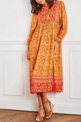 RohBoutique Rochie tunică oversize cu imprimeu etnic, Portocalie, Roh DR4731