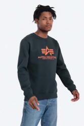 Alpha Industries felső 178302 353 Basic Sweater zöld, férfi, nyomott mintás - zöld XXL