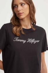 Tommy Hilfiger pamut póló női, fekete, WW0WW43459 - fekete XXL