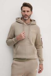 Alpha Industries felső bézs, férfi, nyomott mintás, kapucnis - bézs L - answear - 27 990 Ft