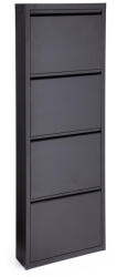 Bizzotto Pantofar otel negru Eyvin 50x15x139.3 cm (0748728) Pantofar