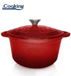 Heinner Semioala Fonta Emailata+capac 28x13 Cm, 6l, Red Line, Cooking By Heinner (hr-kn-sm6) - etoc