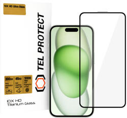 Tel Protect 10X HD Titanium üvegfólia iPhone 15-höz (boríték)