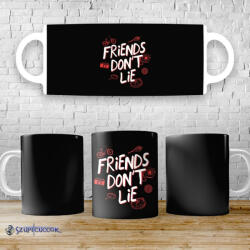  Stranger Things - Friends Don't Lie bögre (Fehér)