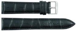 EmBexy Classic 1306 - bőr óraszíj, 22 mm, fekete, krokodilmintás