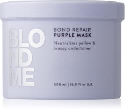 Schwarzkopf Blondme Bond Repair Purple Mask haj maszk semlegesíti a sárgás tónusokat 500 ml