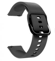 Mybandz szilikon óraszíj fém csattal 20mm fekete (20SKU6132)