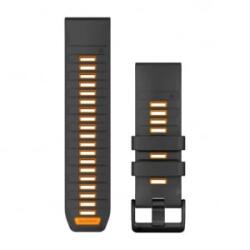 Garmin QuickFit 26 szilikon óraszíj grafitszínű-narancssárga (010-13393-05)